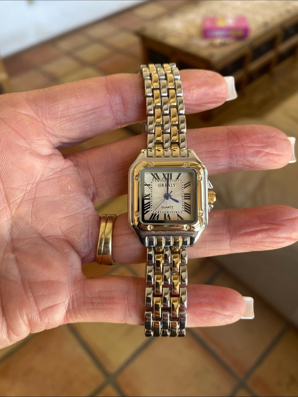 Two-Tone Stainless Steel Women's Bracelet Watch - Gold & Silver